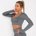 Fitness Short Work Out Apparel Bra Active Wear Set Yoga Dry Set Top Yoga à manches longues